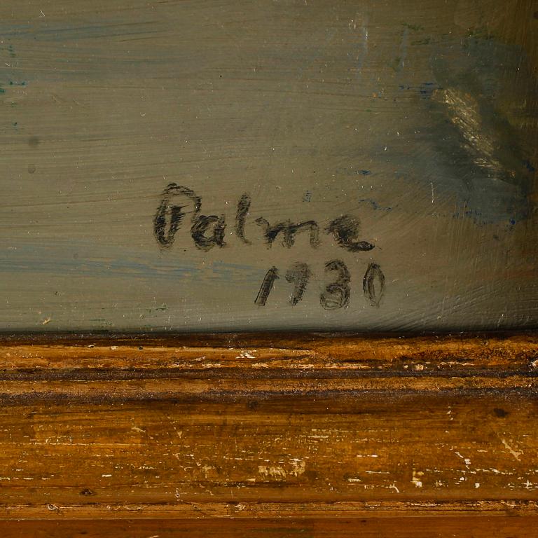 CARL PALME, olja på pannå, signerad och daterad 1930.
