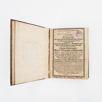 Matěj Cyrus, book 'Ars Moriendi', Prague 1612.