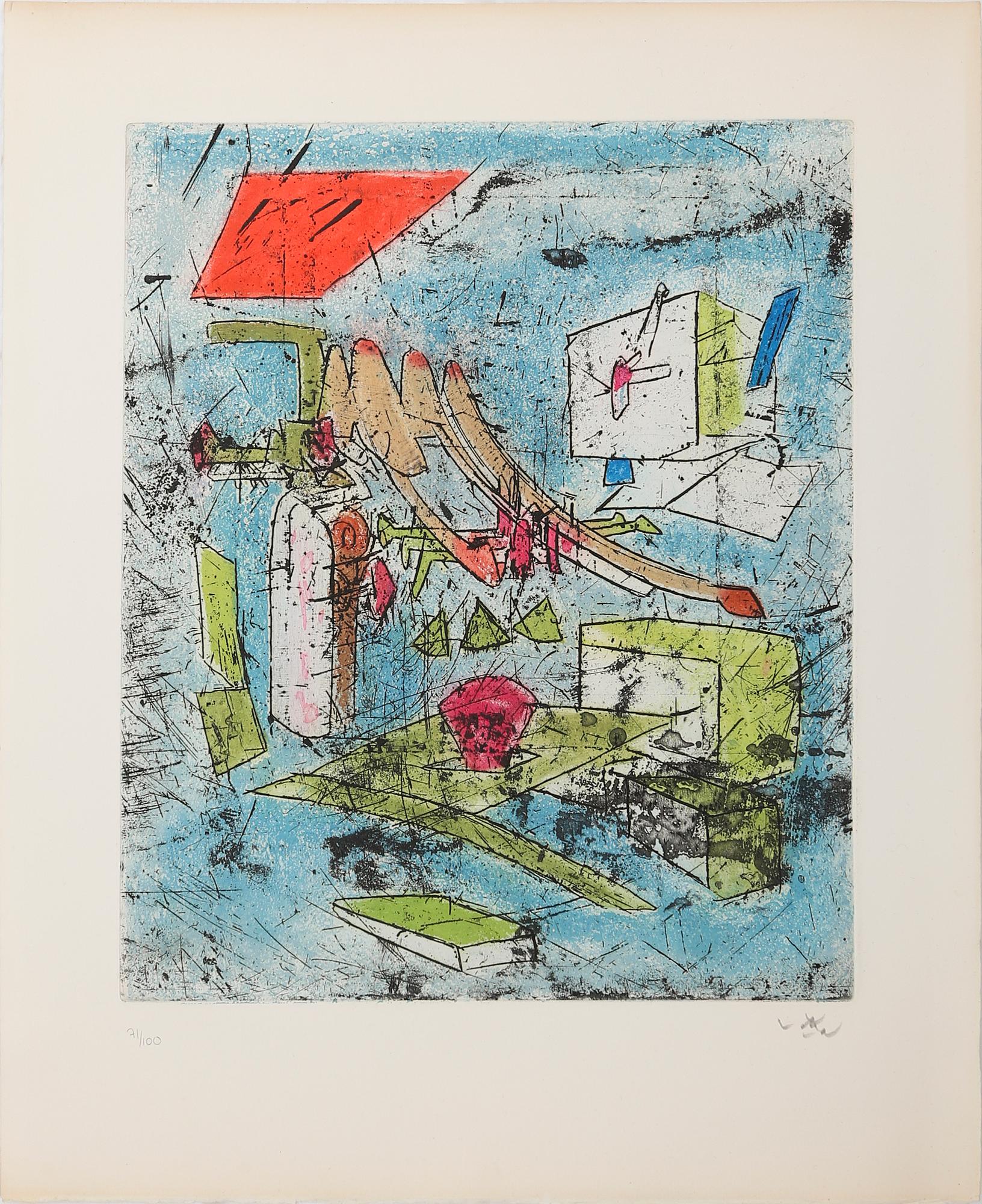 ROBERTO MATTA, 2 st färgetsningar, signerade och numrerad 71/100.