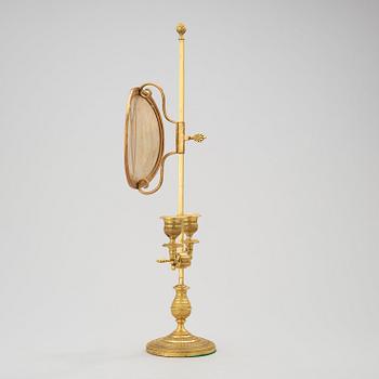 A Russian Empire 1820/30's gilt bronze table lamp.