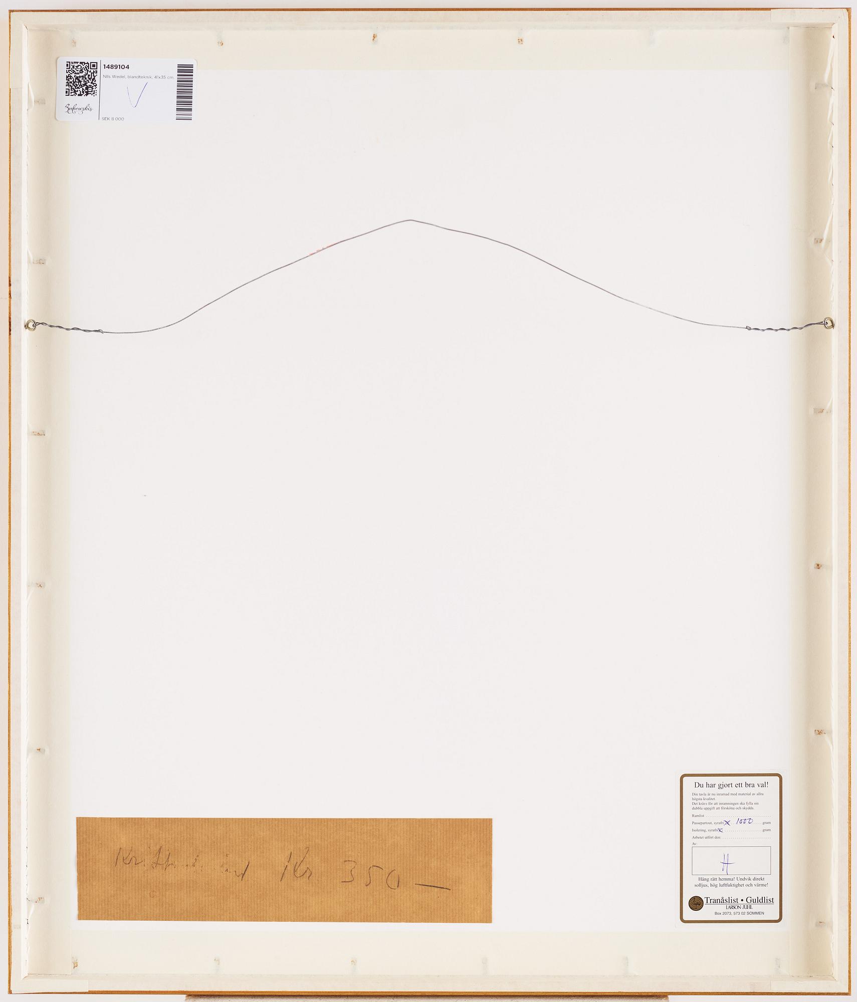 Nils Wedel, Ansikte.