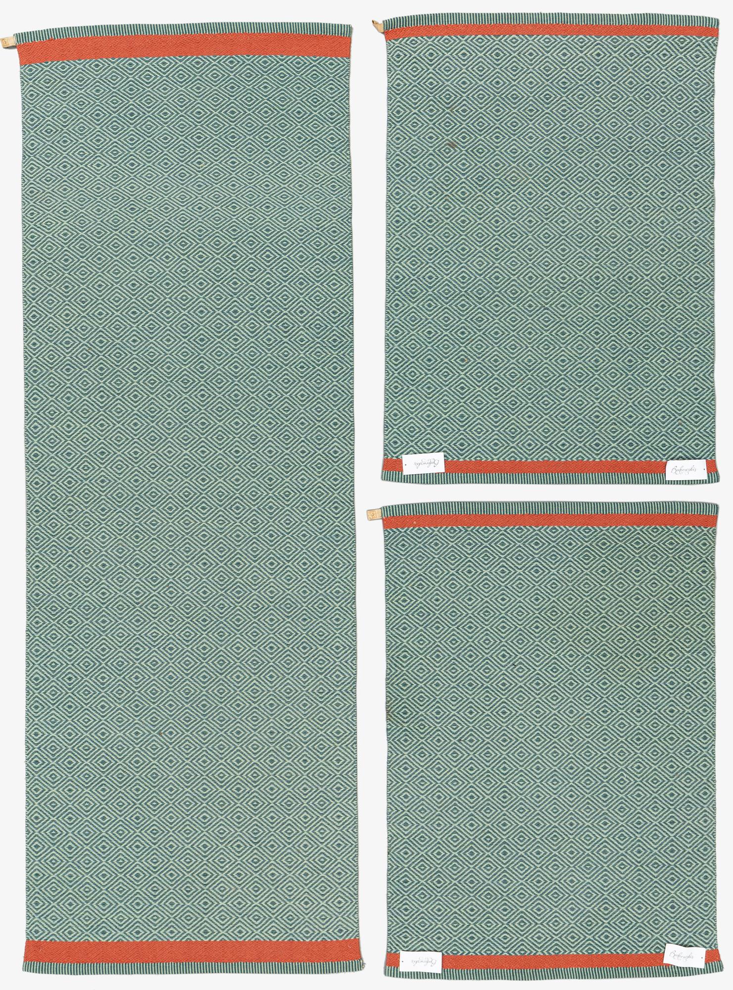 Gunilla Lagerhem Ullberg, gångmattor, 3 st, "Gåsöga", Kasthall.