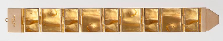 Björn Weckström, BRACELET, 14K gold, "Golden Stream", Lapponia 1968.