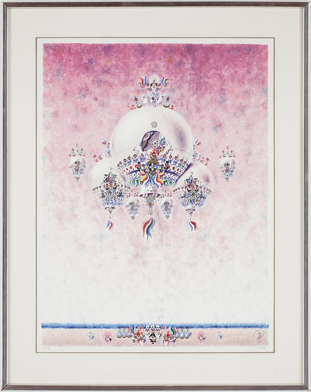 KJELL RINGI, färglitografi, sign och numr 62/190.