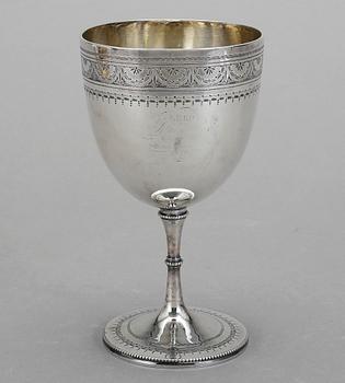 POKAL OCH STRÖSKED, silver, bland annat Carl Berg, Norrköping, 1777. Total vikt ca 261g.