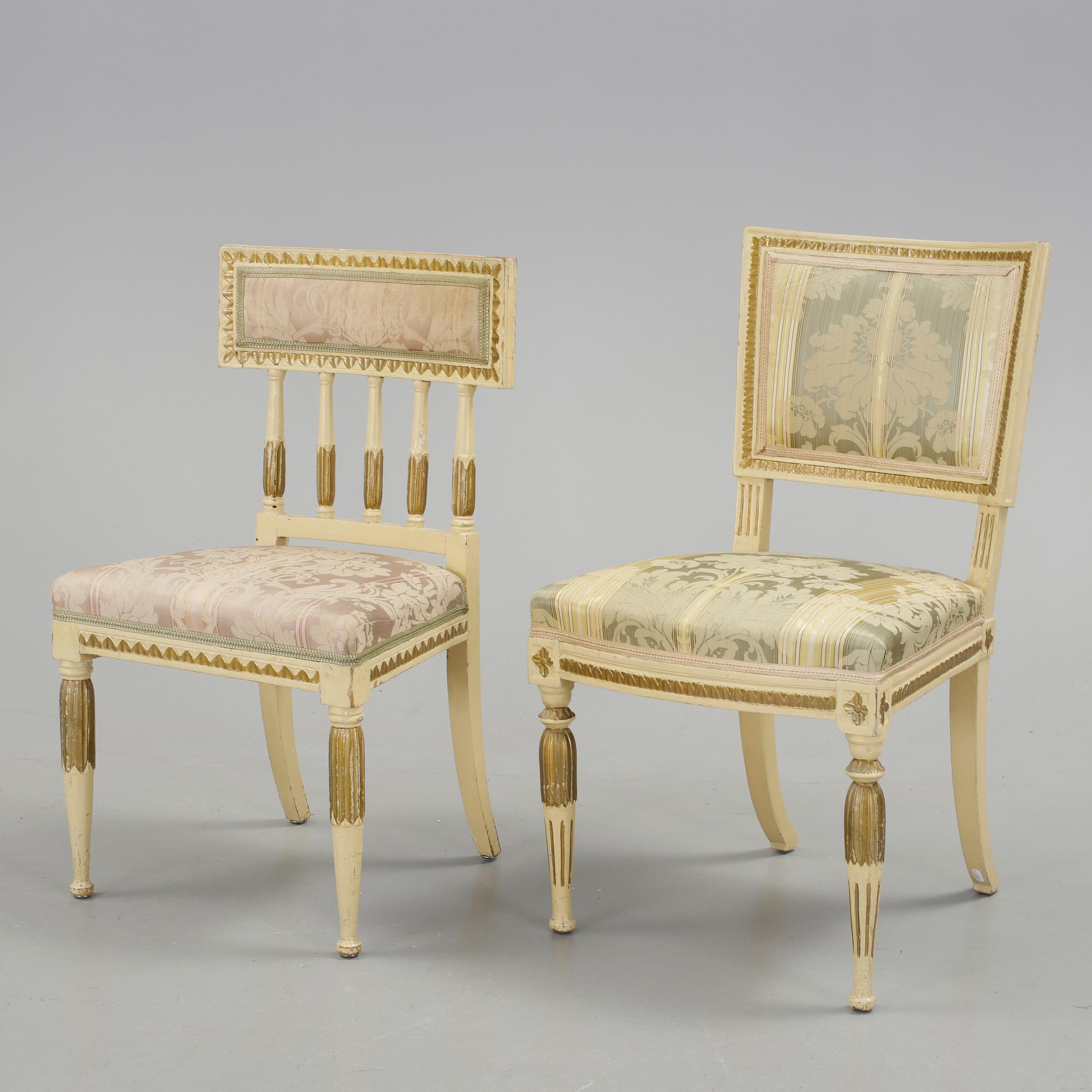 STOLAR, 2 st, empire, 1800-talets första hälft.