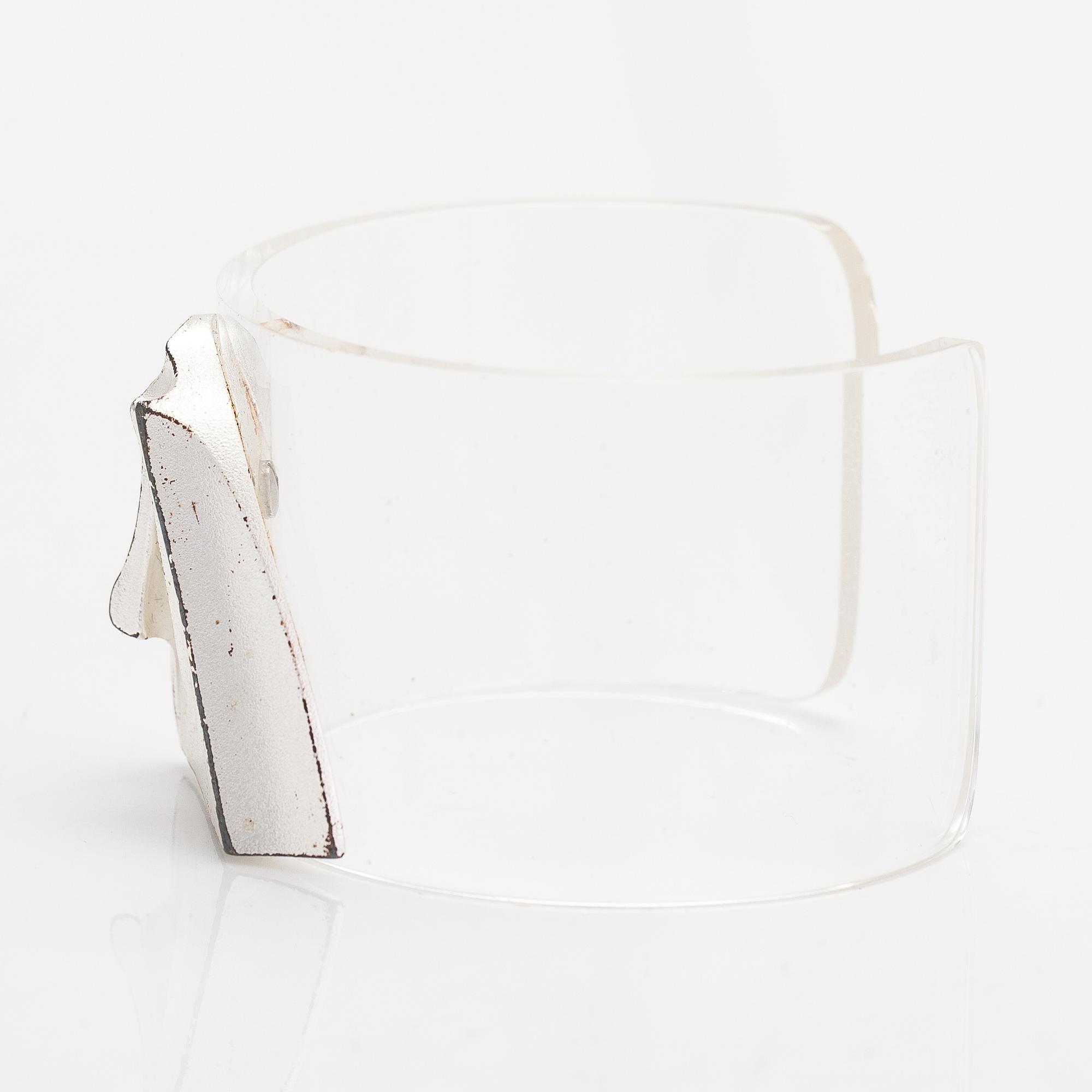 A sterlingsilver and acrylic bracelet "Alato". Lapponia 1988.