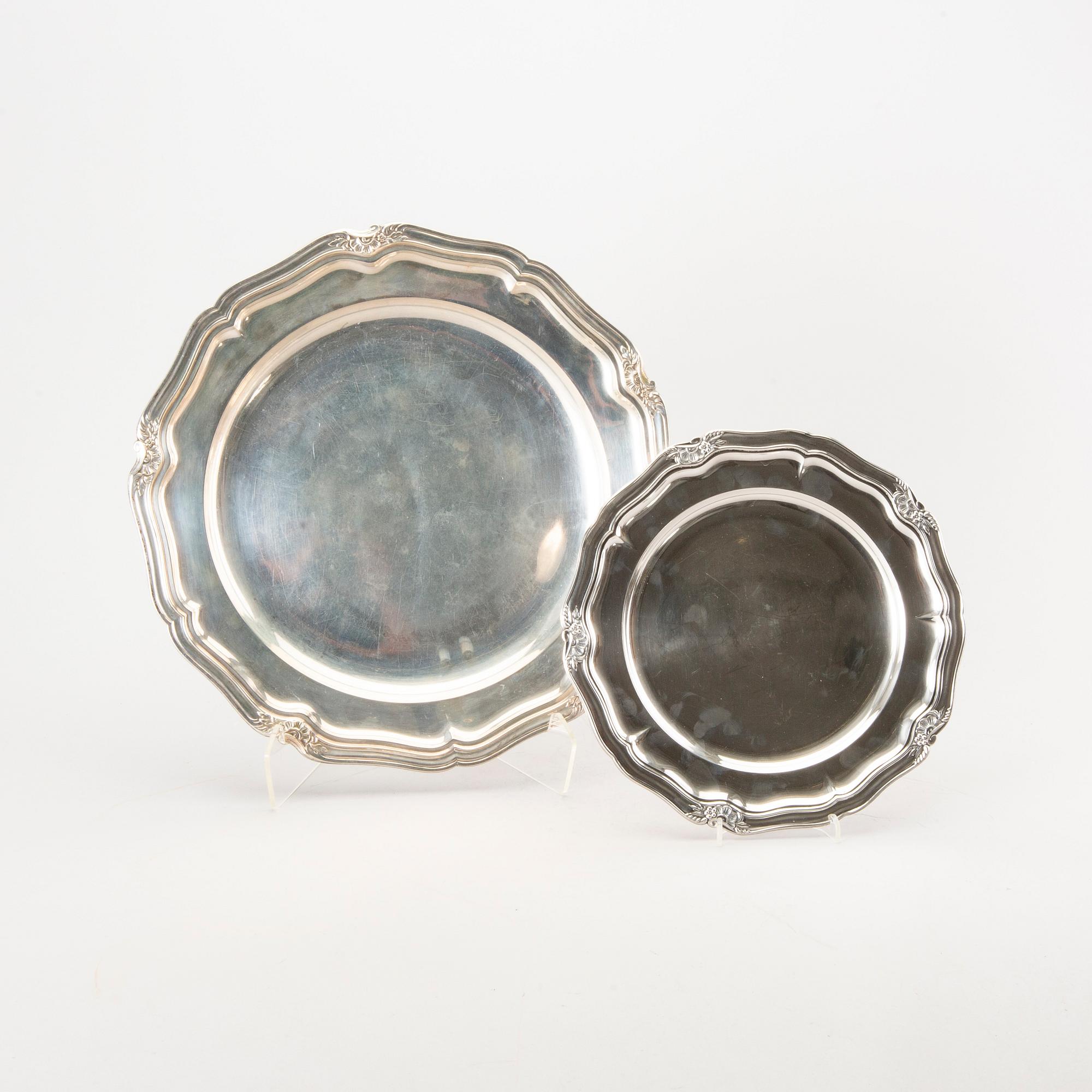 Two Danish silver dishes.