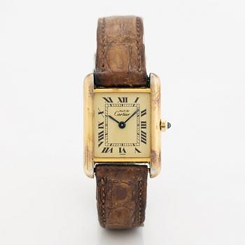must de Cartier, Tank, wristwatch, 20,5 x 20 (28) mm.