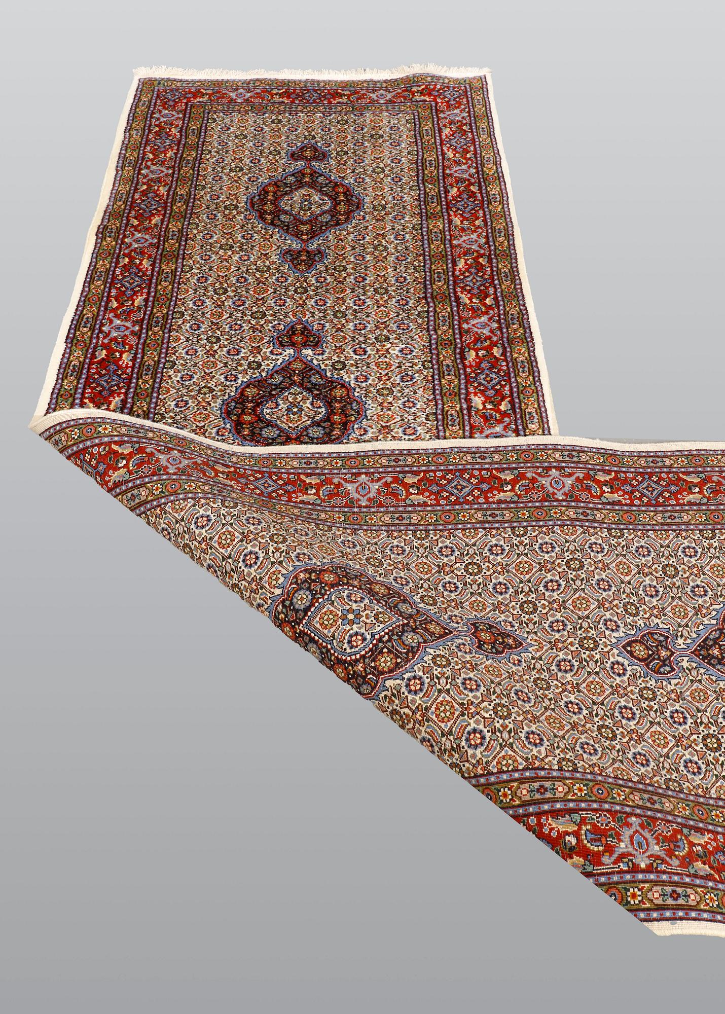 A runner, Moud, part silk, ca 290 x 82 cm.