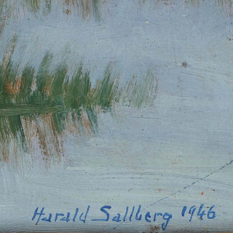 HARALD SALLBERG, olja på pannå, signerad och daterad 1946.