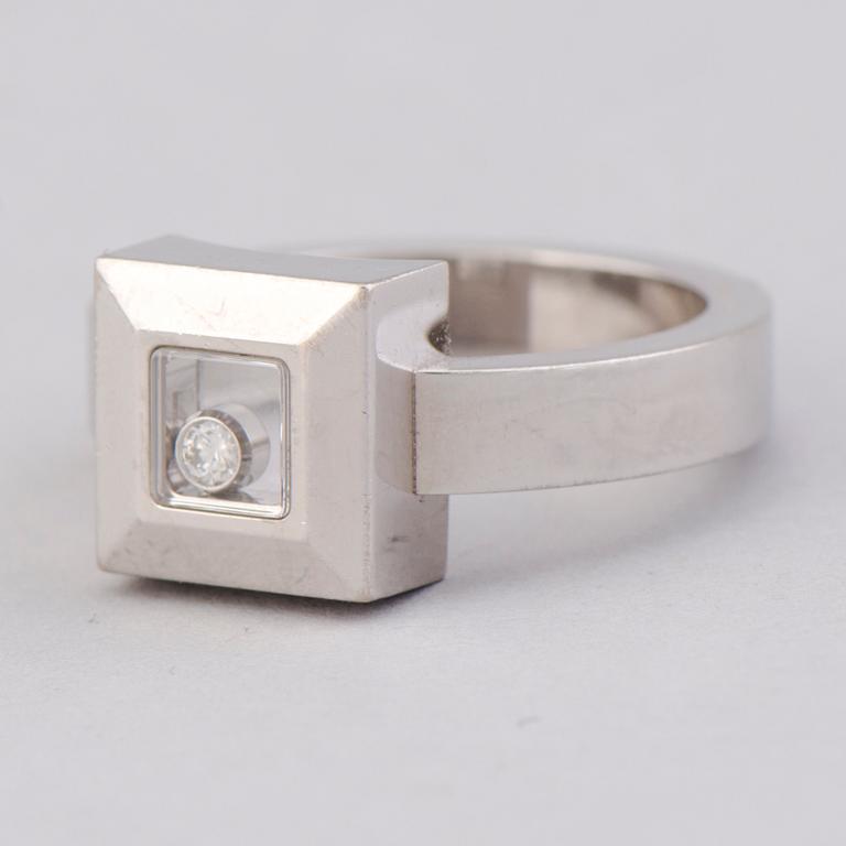 SORMUS, Chopard, "Happy diamonds square", briljanttihiottu timantti, 18K valkokultaa.