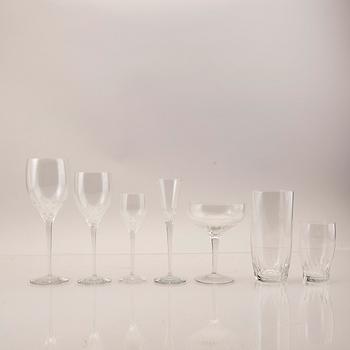 Nils Landberg, servis 91 dlr "Prelude" Orrefors 1900-talets andra hälft.