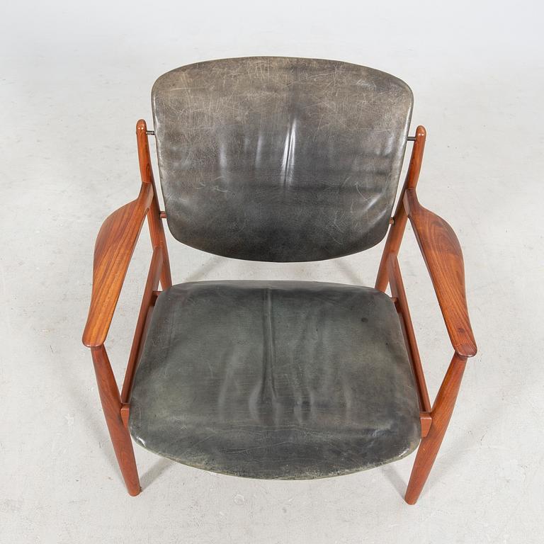 Finn Juhl, a teak armchair model nr 136 France & son Denmark.