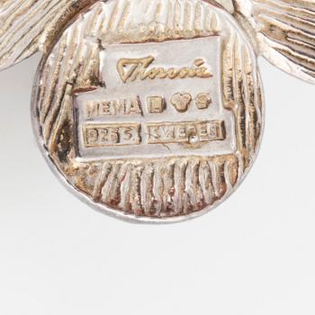 THERESIA HVORSLEV, a sterling silver ring and pendant, Mema, Lidköping, 1979.