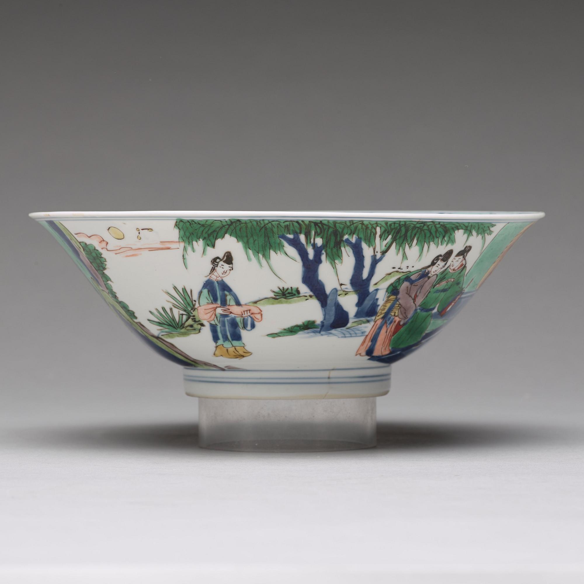 SKÅL, porslin. Qingdynastin, Kangxi (1662-1722).