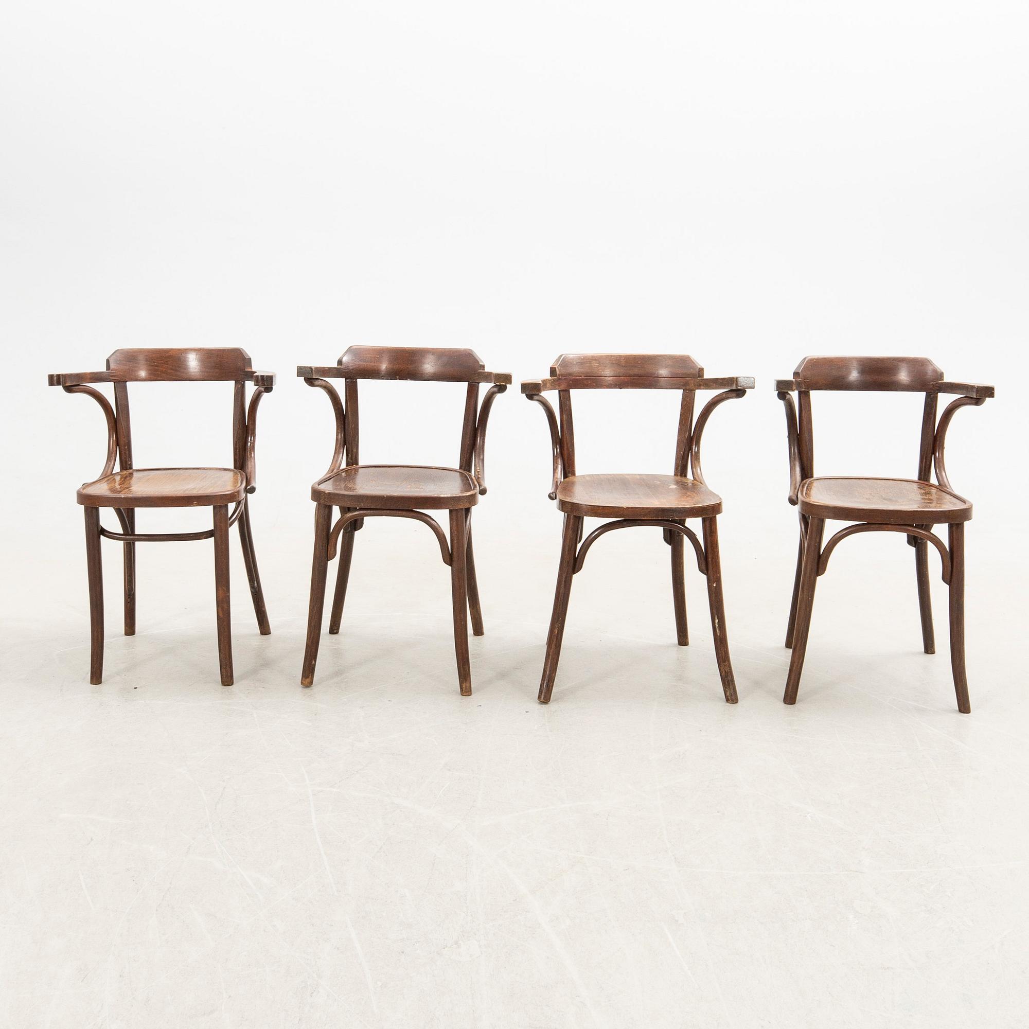 Armchairs 4 pcs, first half of the 20th century.