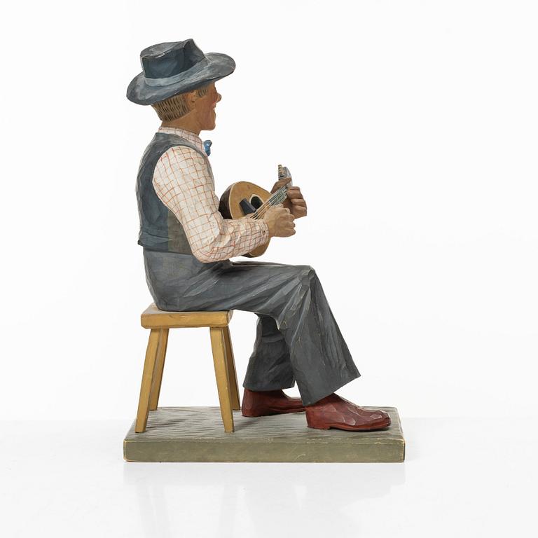 Herman Rosell, tillskriven, skulptur, trä, signerad Leo Spanien 1943.