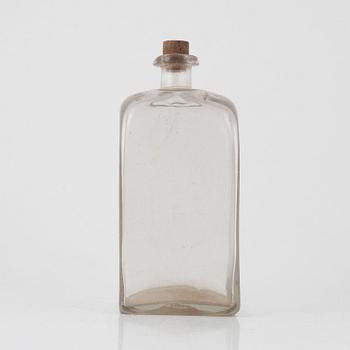 An engraved glass bottle, Limmareds Glasbruk, Sweden, 18th century.