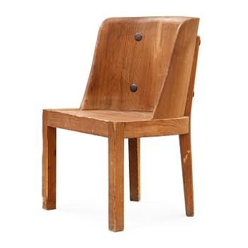 499. An Axel Einar Hjorth 'Lovö' stained pine armchair, Nordiska Kompaniet, Sweden 1930's.