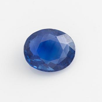 A loose sapphire.