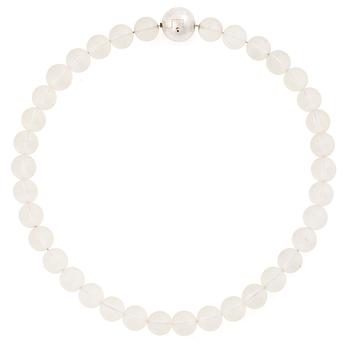 Ole Lynggaard clasp in 18K white gold with five necklaces.