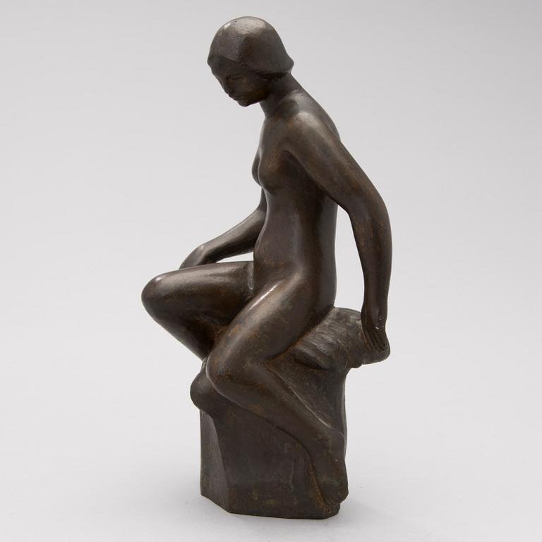 A bronze sculpture, signed.