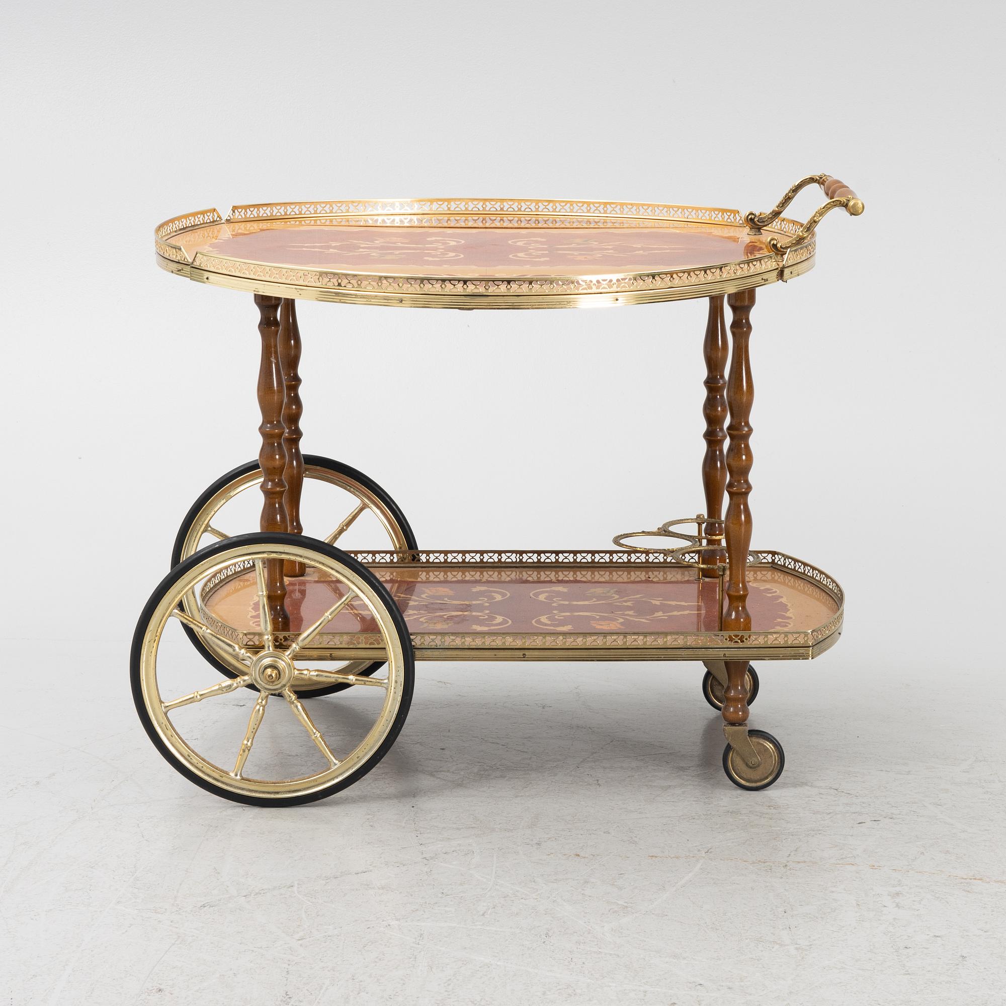 A serving trolley, Italy, second half of the 20th Century.