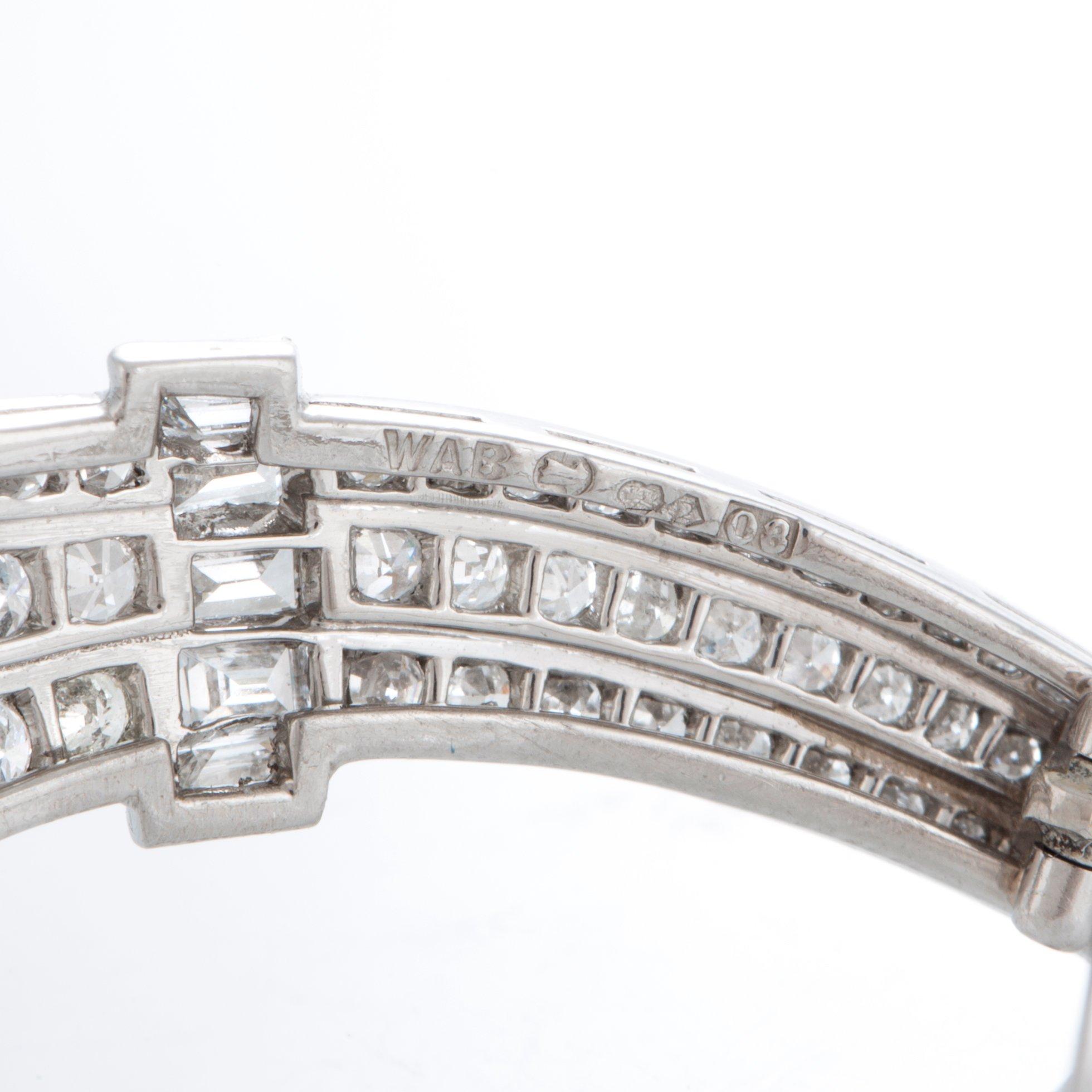 A WA Bolin brooch set with diamonds.