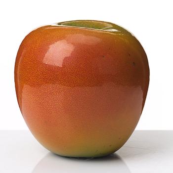 Hans Hedberg, a faience sculpture of an apple, Biot, France.