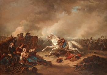 426. Carl Fredrik Kiörboe Tillskriven, Gustaf II Adolfs häst Streiff vid slaget i Lützen.