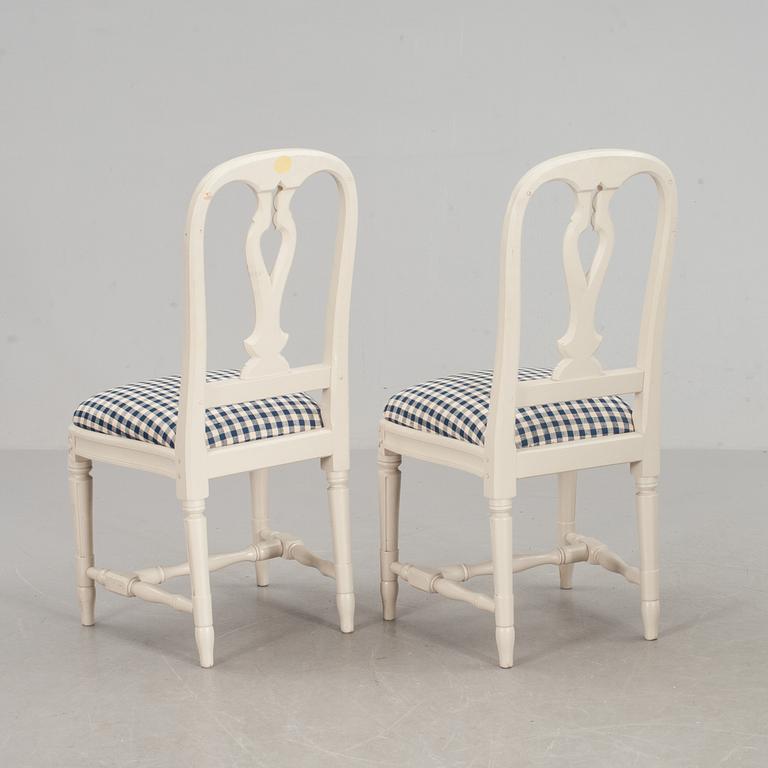STOLAR, ett par, gustaviansk stil, "Hallunda", IKEAs 1700-talsserie. Sent 1900-tal.