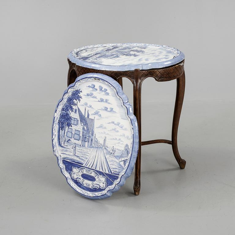 PLAKETTER, två stycken, fajans, Holland, 1800-tal.