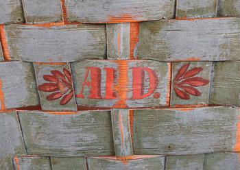 KNUTKORG, allmoge Hälsingland. Märkt ALD 1843.