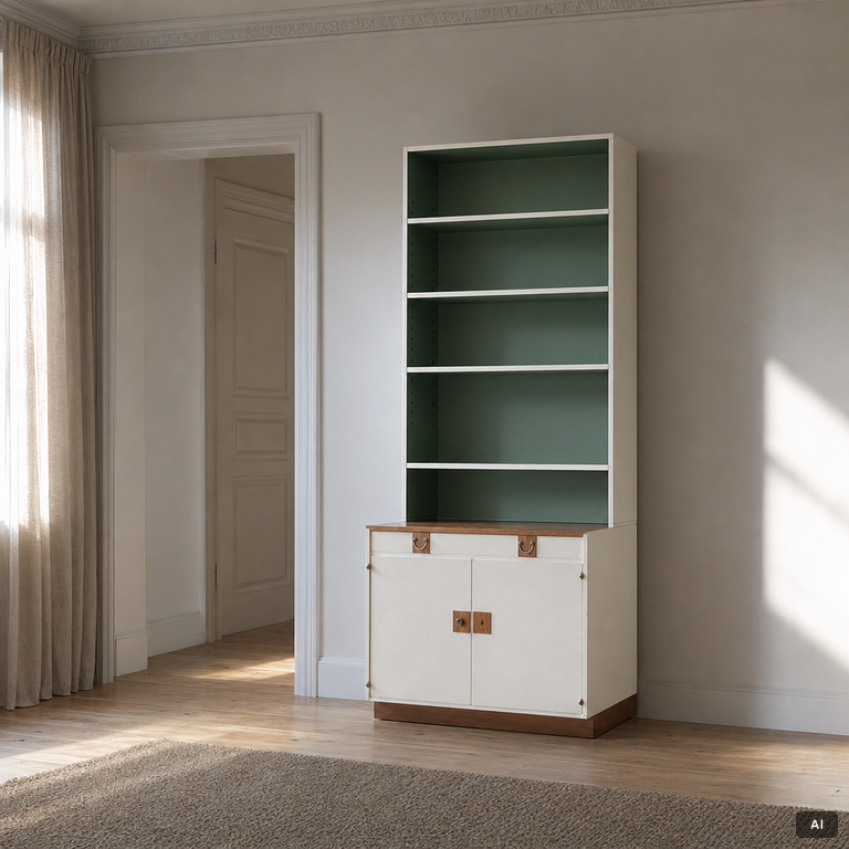 Josef Frank, a model 'B2255' bookcase, Firma SVenskt Tenn, Sweden, before 1985.