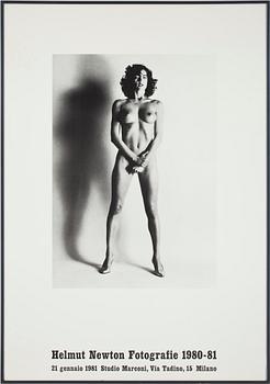 Helmut Newton · HELMUT NEWTON, utställningsaffisch, "Helmut Newton Fotografie 1980-81".