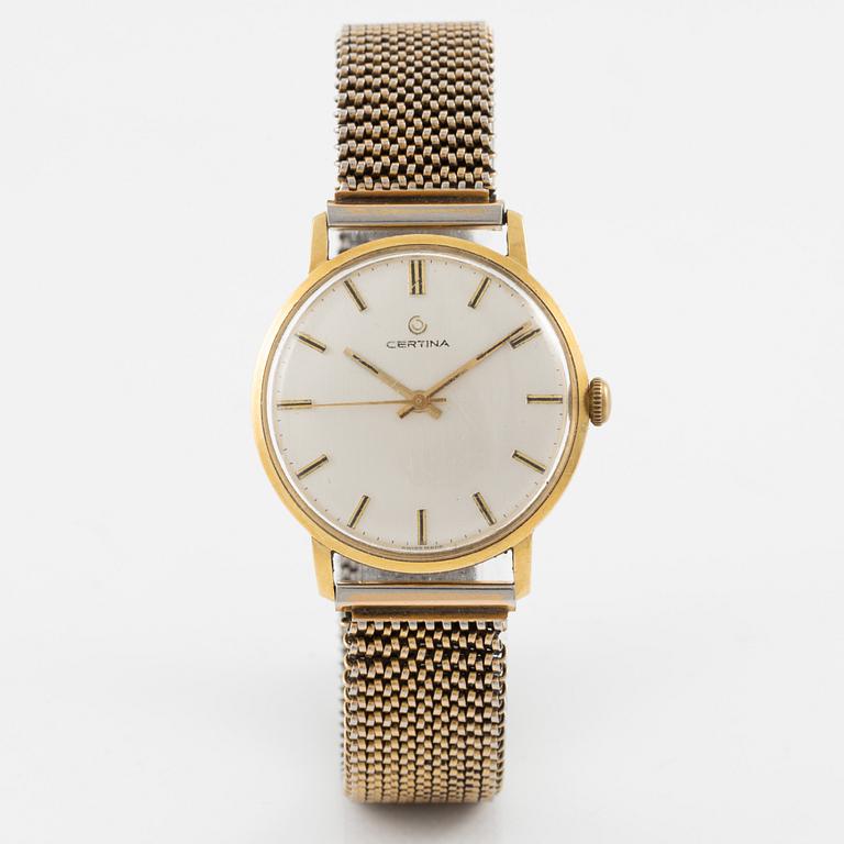 Certina, armbandsur, 18K guld, 34 mm.