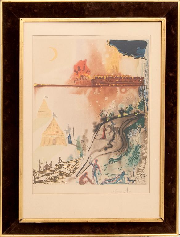 Salvador Dalí, "The Siege of Jerusalem," from the series "Three Plays by the Marquis de Sade".