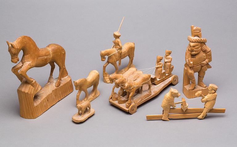 SKULPTURER, 7 st, Sovjetunionen.