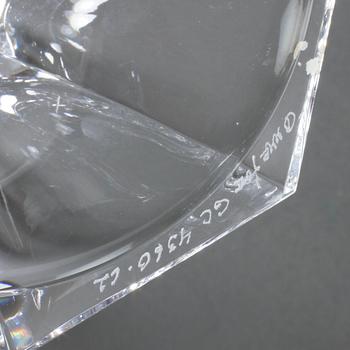 LJUSSTAKAR, 3 st, glas, Gunnar Cyrén, Orrefors, signerade och numrerade, 1900-talets slut.