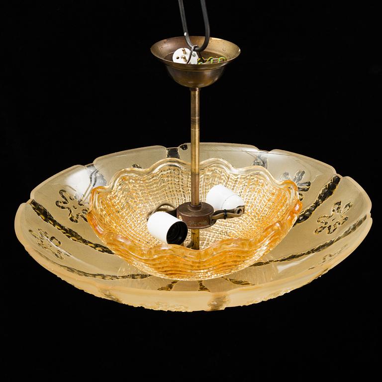 TAKLAMPA, Carl Fagerlund, Orrefors, 1900-talets första hälft.