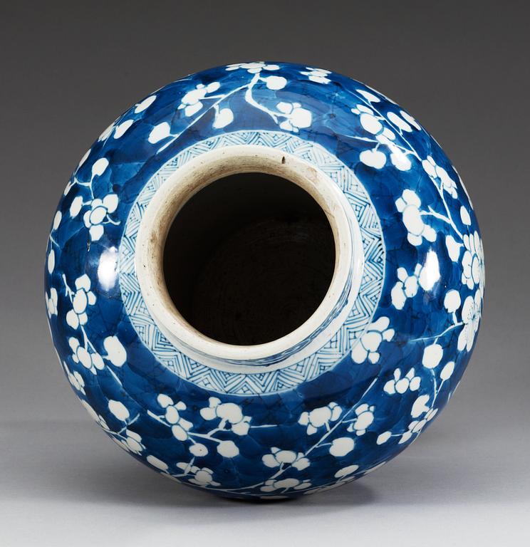 A blue and white jar, Qing dyansty, Kangxi (1662-1722).