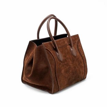 CÉLINE, a brown suede bag, "Luggage Phantom".