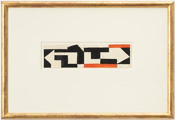 Olle Bonniér, Composition in red, black and white.