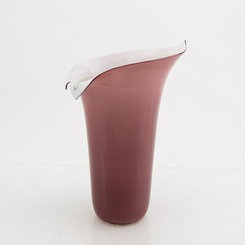 Tyra Lundgren, a glass vase "Calla" signd and dated Venini 97.