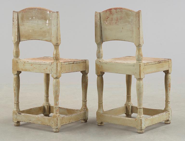 STOLAR, ett par, allmoge, 1800-talets mitt.