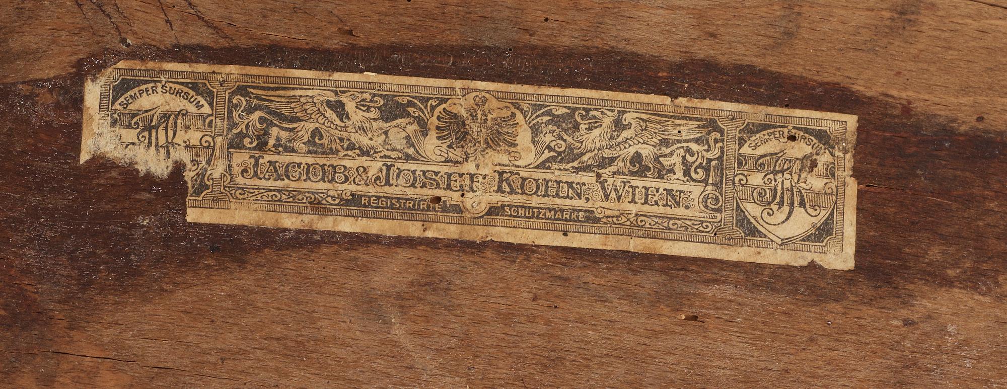 STOLAR, 4 st. J & J Kohn, Wien, 1900-talets första hälft.