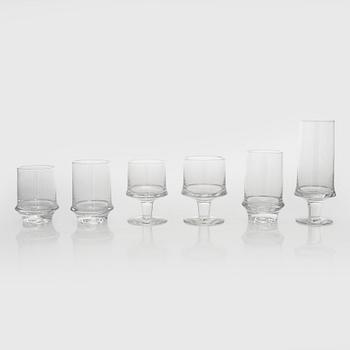 Tapio Wirkkala, A 211-piece glass service 'Marski', Iittala Finland.