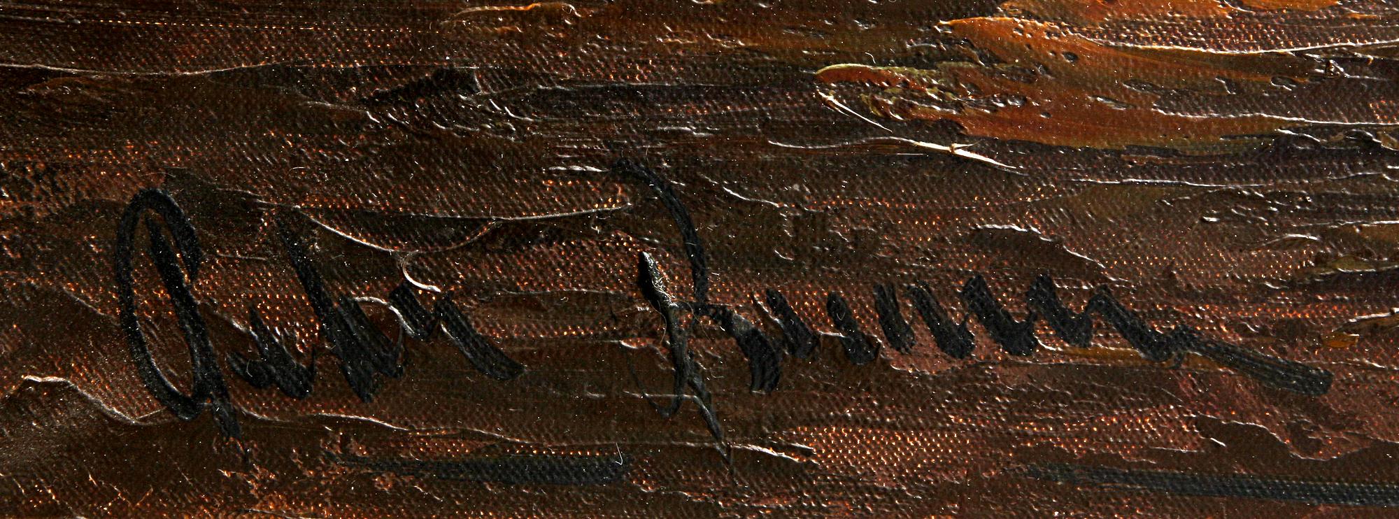PIETER BROUWER, olja på duk, sign, 1900-tal.