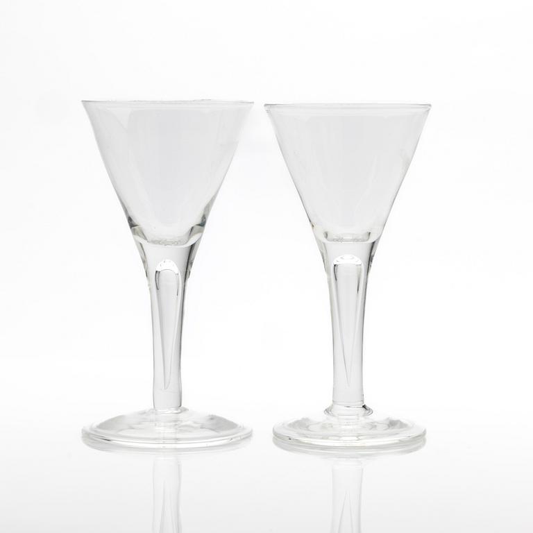 White wine glasses, 11 pieces, "Unicorn", from IKEA's 18th-century series, 1990s.